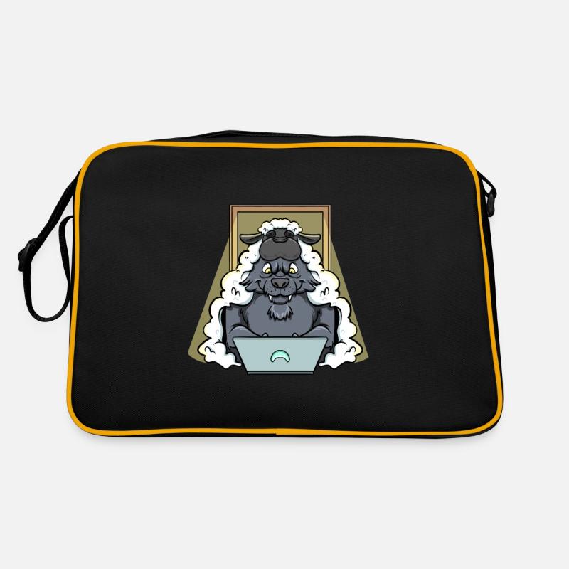 Hacker Wolf In Sheep's Clothing Cybersecurity Retro Bag