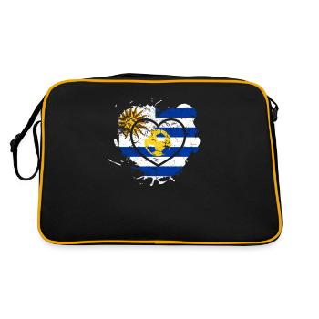 J'aime l'Uruguay, j'aime le football - Sac Retro - noir/or - Dos