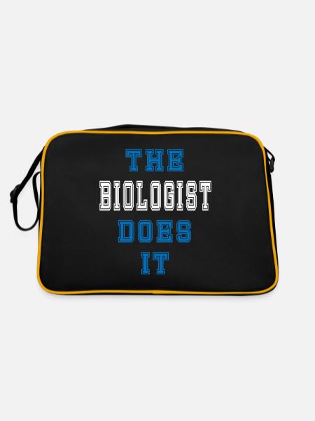 The Biologiste does it Biologe Gift - Retro Bag - black/gold - Back