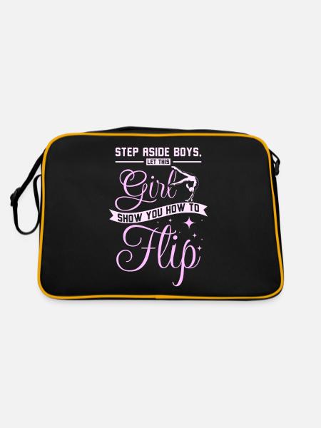 Laissez cette fille vous montrer comment retourner la gymnastique - Sac Retro - noir/or - Dos