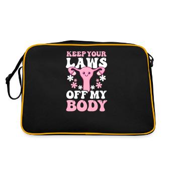Roe v Wade Pro Choice Keep Your Laws Off My Body - Retro Bag - black/gold - Back