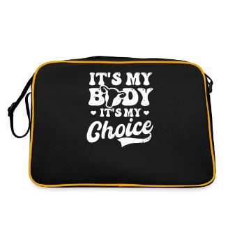 Roe v Wade Pro Choice It's My Body And My Choice - Retro Bag - black/gold - Back