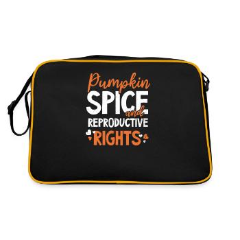 Roe v Wade Pro Choice Pumpkin Spice Reproductive - Retro Bag - black/gold - Back