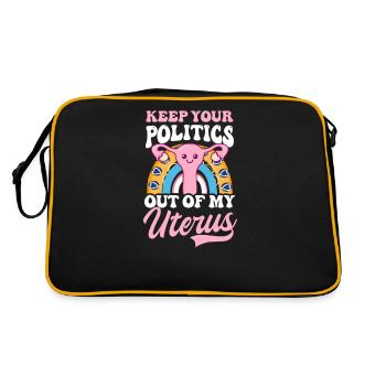 Roe v Wade Pro Choice Keep Politics Out Of My - Retro Bag - black/gold - Back