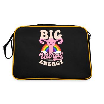 Roe v Wade Pro Choice Big Uterus Energy Rainbow - Retro Bag - black/gold - Back