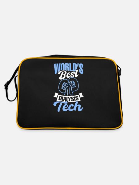Dialysis Tech Worlds Best Dialysis Tech - Retro Bag - black/gold - Back