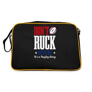 Rugby Don't Ruck With Me - Retro Bag - black/gold - Back