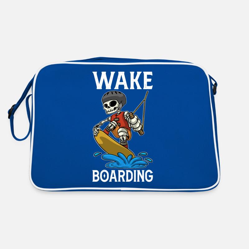 Wakeboarder Skeleton sur le wakeboard Sac Retro