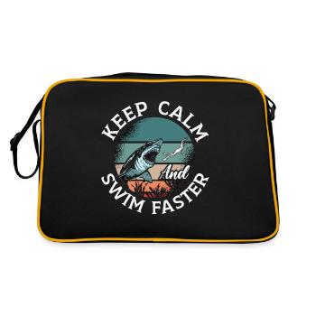 Freitaucher Freitauchen Apnoe Tauchen Geschenk - Retro Tasche - Schwarz/Gold - Hinten