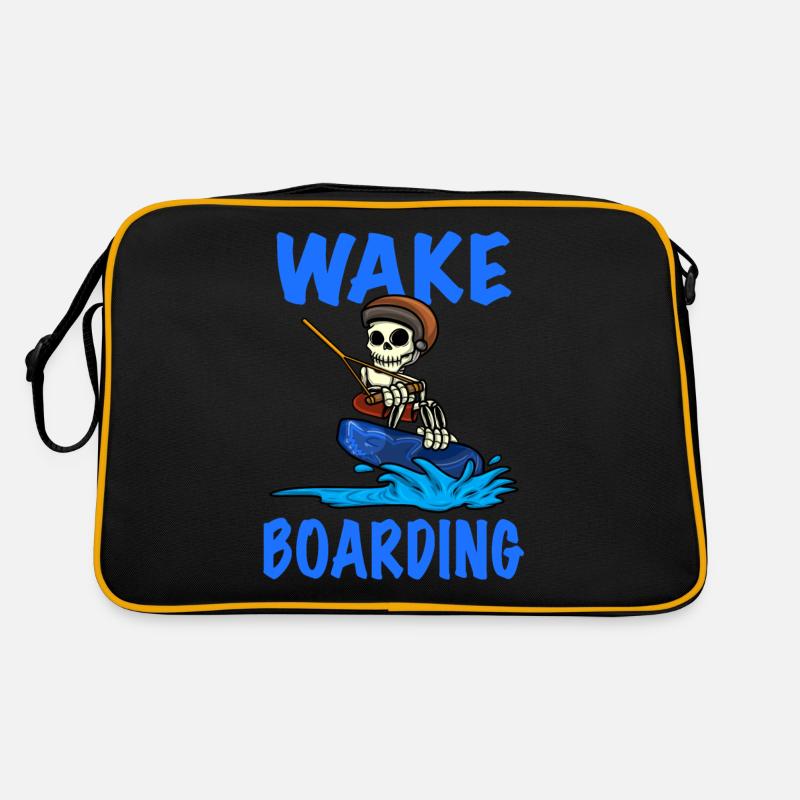 Wakeboarder Skeleton sur le wakeboard Sac Retro