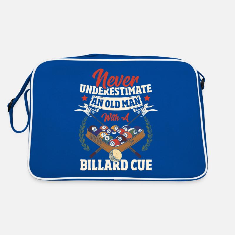 Never Underestimate An Old Man With A Billard Cue Retro Bag
