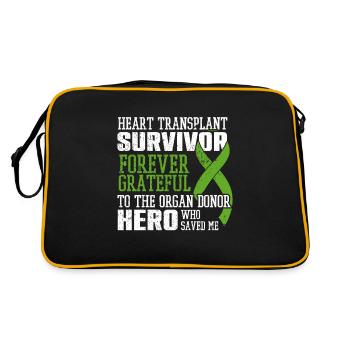 Herztransplantation Herz Operation Organspender - Retro Tasche - Schwarz/Gold - Hinten