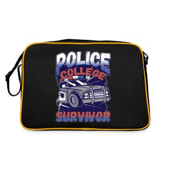 Law Enforcment Design for a Police Officer - Retro Bag - black/gold - Back