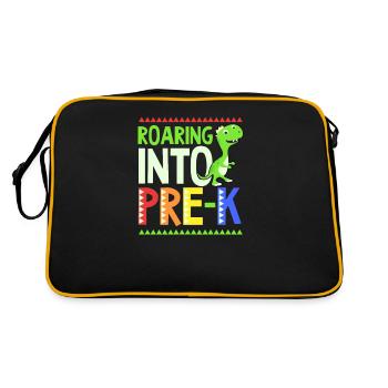 Le premier jour d’école rugit dans la prématernelle - Sac Retro - noir/or - Dos