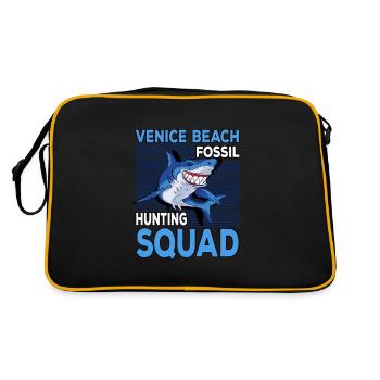 Fossil Hunter Design for a Shark Tooth Enthusiast - Retro Bag - black/gold - Back