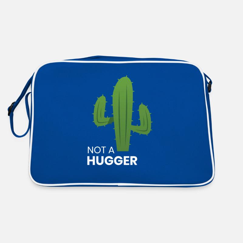 I'm Not A Hugger Cactus Retro Tasche