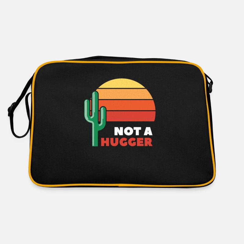 I'm Not A Hugger Cactus Retro Tasche