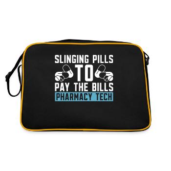 Pharmacy Technician Pharmacy Technician Gift - Retro Bag - black/gold - Back