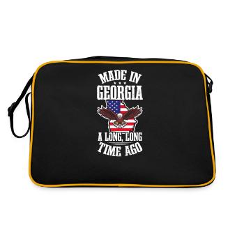 Pêche de Géorgie en Géorgie Il y a longtemps Drapeau - Sac Retro - noir/or - Dos