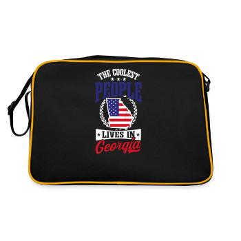 Georgia Peach Coolest People Live Flag - Sac Retro - noir/or - Dos