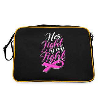 Son combat est mon combat - combattant du cancer du sein - Sac Retro - noir/or - Dos