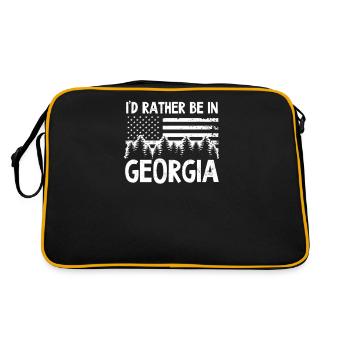 Georgia Peach Je préférerais être dans le drapeau de la Géorgie - Sac Retro - noir/or - Dos