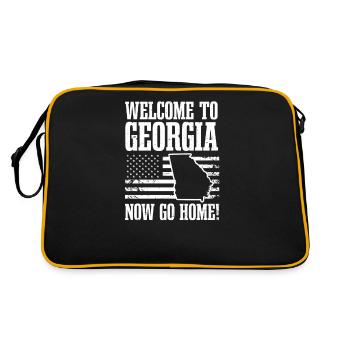 Georgia Peach Bienvenue maintenant Go Home Flag - Sac Retro - noir/or - Dos