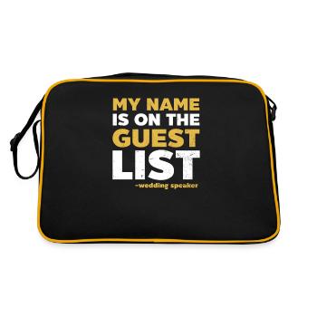 Speaker Name Is On Guest List - Retro Bag - black/gold - Back