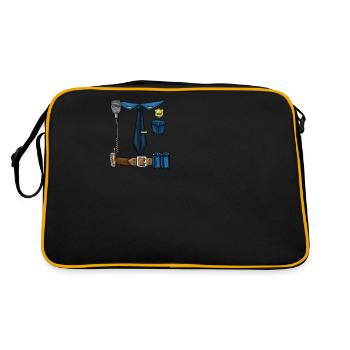 Polizei Polizist Kostum Fasching Karneval - Retro Bag - black/gold - Back
