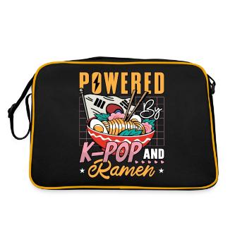 KPop Fashion Design pour un fan de bol de nouilles Ramen - Sac Retro - noir/or - Dos