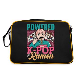 KPop Fashion Design pour un fan de bol de nouilles Ramen - Sac Retro - noir/or - Dos