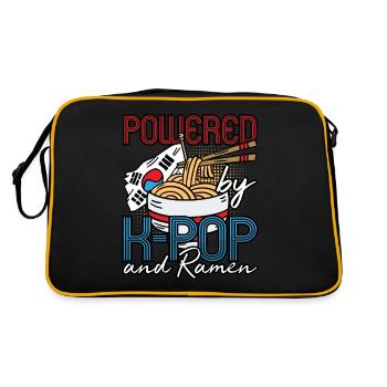 KPop Fashion Design pour un fan de bol de nouilles Ramen - Sac Retro - noir/or - Dos