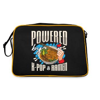 KPop Fashion Design pour un fan de bol de nouilles Ramen - Sac Retro - noir/or - Dos