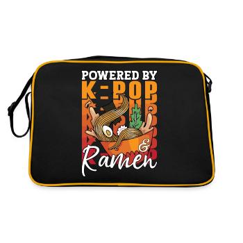 KPop Fashion Design pour un fan de bol de nouilles Ramen - Sac Retro - noir/or - Dos