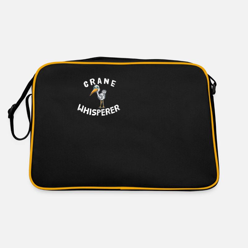 Crane Whisperer Kranich Flüsterer Vogel Nerd Retro Tasche