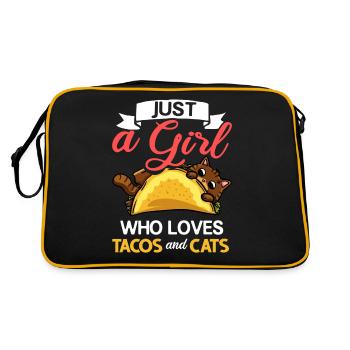 Tacocat Taco Cat Kitten Fast Food - Retro Bag - black/gold - Back