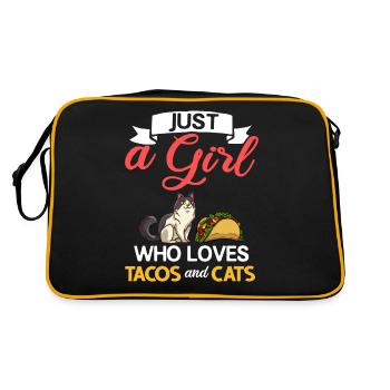 Tacocat Taco Cat Kitten Fast Food - Retro Bag - black/gold - Back