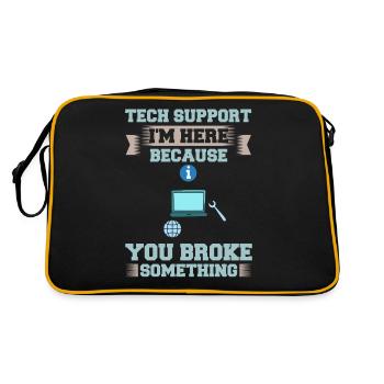 Tech Support IT Technical Assistance Helpdesk - Retro Bag - black/gold - Back