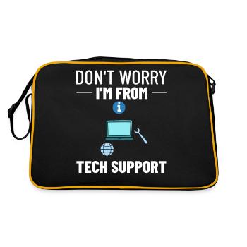 Tech Support IT Technical Assistance Helpdesk - Retro Bag - black/gold - Back