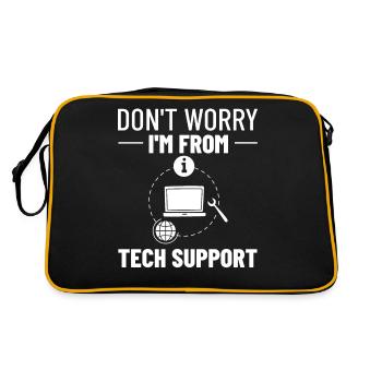 Tech Support IT Technical Assistance Helpdesk - Retro Bag - black/gold - Back