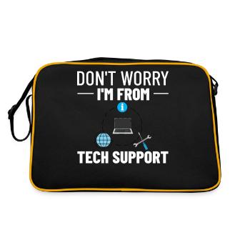 Tech Support IT Technical Assistance Helpdesk - Retro Bag - black/gold - Back