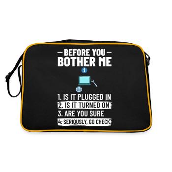 Tech Support IT Technical Assistance Helpdesk - Retro Bag - black/gold - Back