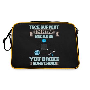 Tech Support IT Technical Assistance Helpdesk - Retro Bag - black/gold - Back
