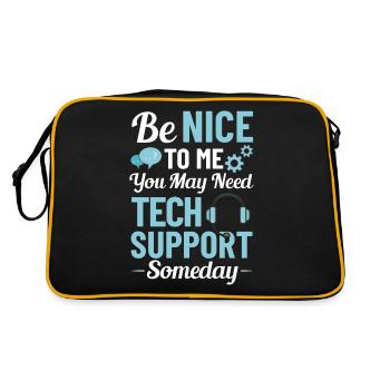 Tech Support IT Technical Assistance Helpdesk - Retro Bag - black/gold - Back