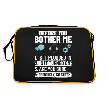 Tech Support IT Technical Assistance Helpdesk - Retro Bag - black/gold - Back