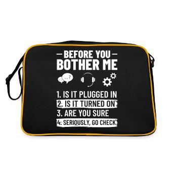 Tech Support IT Technical Assistance Helpdesk - Retro Bag - black/gold - Back