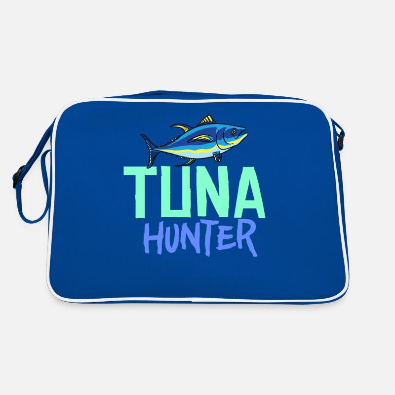 Roter Thunfisch Blauflossenfischer Griechisch Retro Tasche