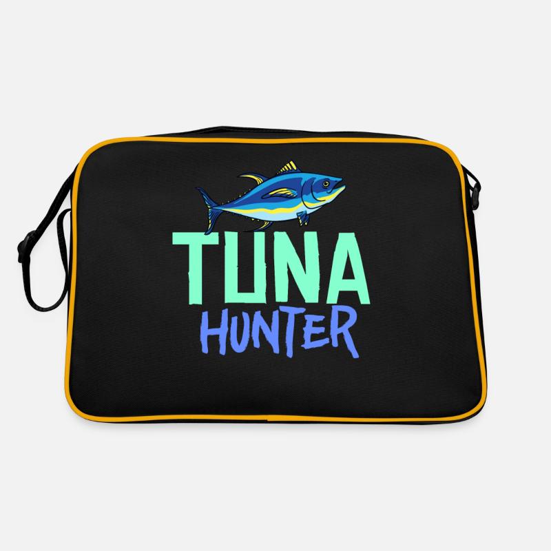 Roter Thunfisch Blauflossenfischer Griechisch Retro Tasche