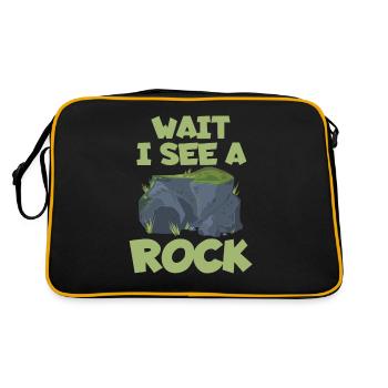 Wait, I see a rock archaeologist artifact - Retro Bag - black/gold - Back