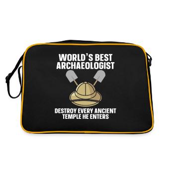 Best Archaeologist Artifact Funny Archaeology - Retro Bag - black/gold - Back